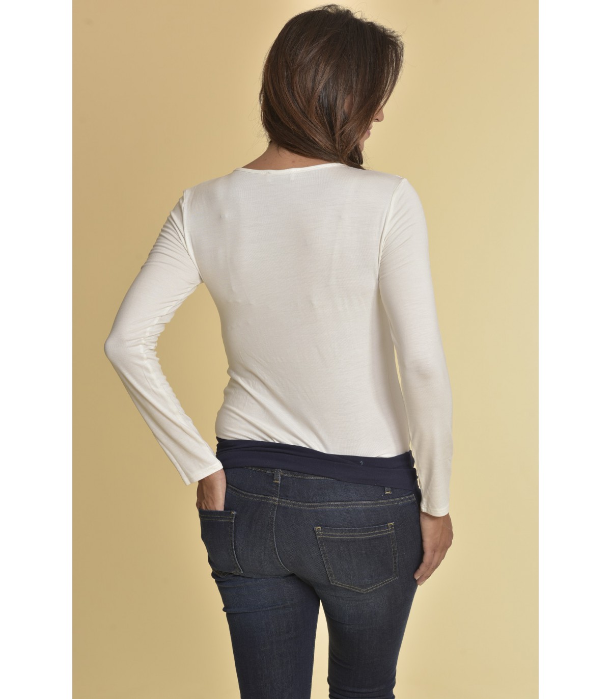 Pantalon slim de grossesse molleton aspect jean - denim stone, Vêtements de  grossesse