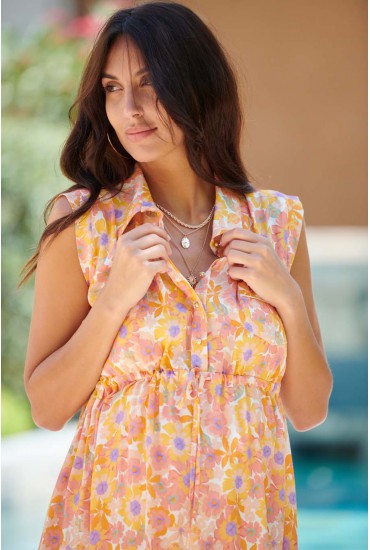 Robe grossesse col chemise Garance