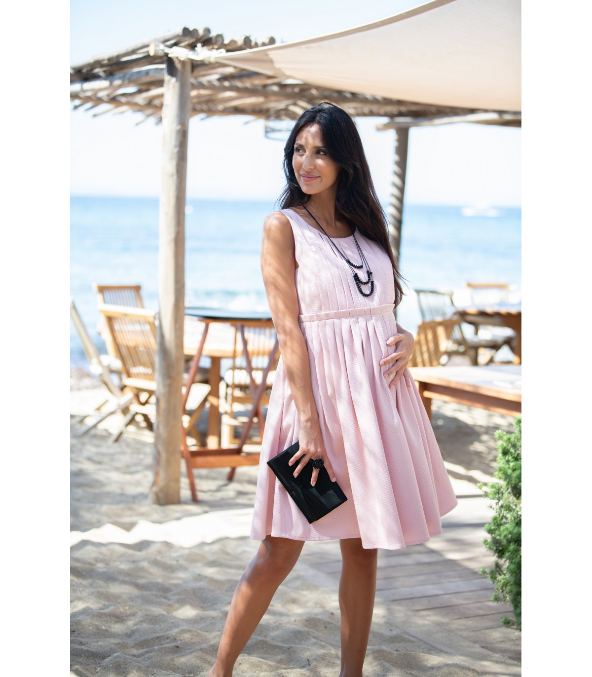 Robe hotsell plissée rose