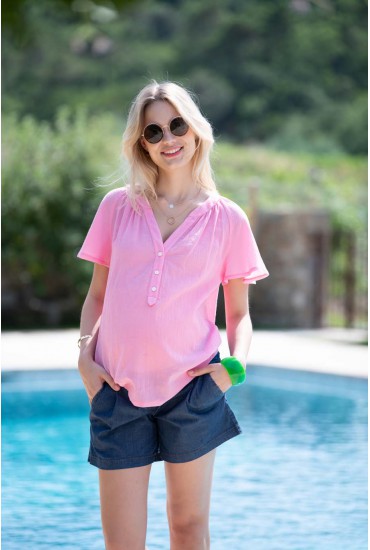 Blouse de grossesse boutonnée