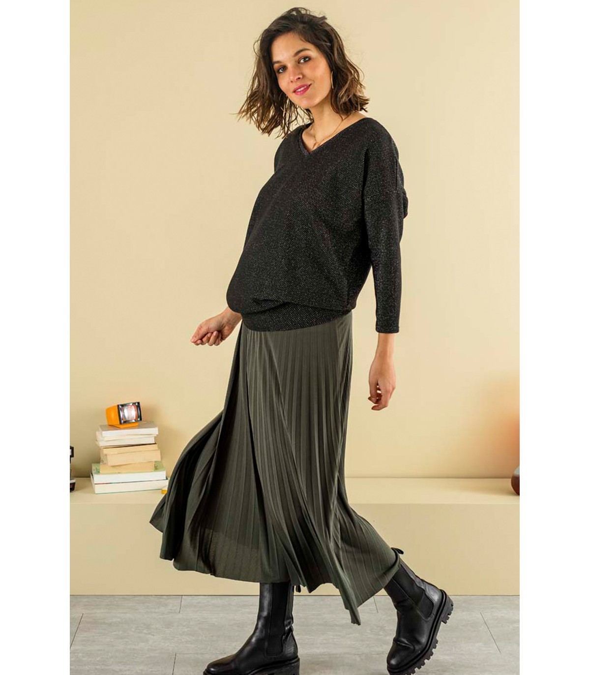 Jupe midi grossesse outlet