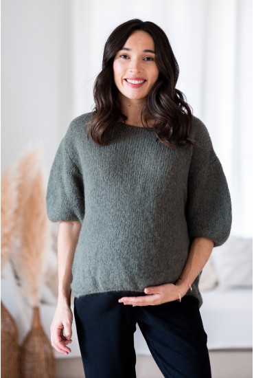 Pull de grossesse mohair manches 3/4