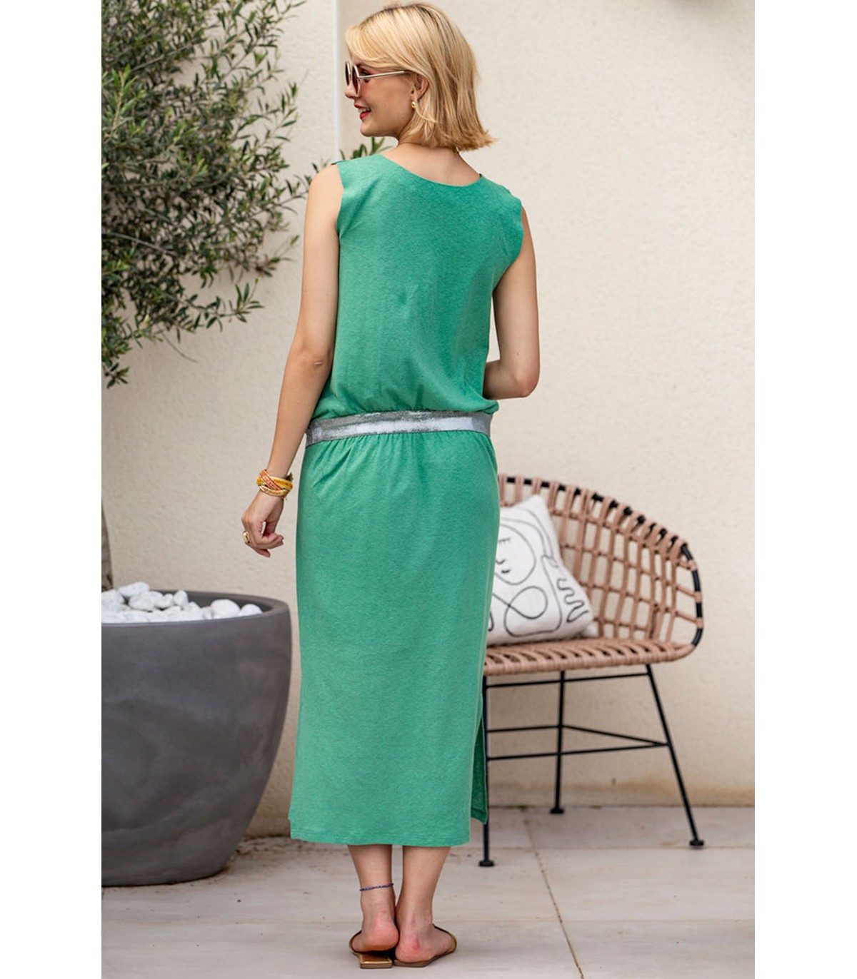 Robe longue jersey