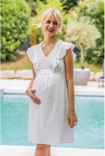 Robe de grossesse Flo écru