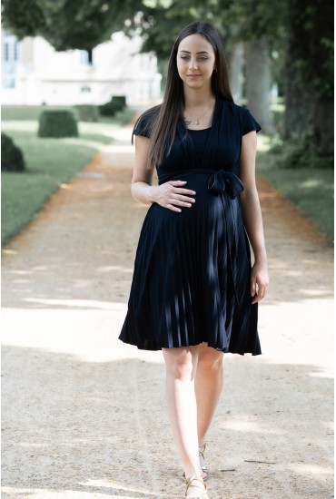 Robe de grossesse Fanny plissée