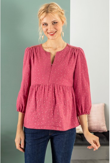 Blouse de maternité en gaze de coton