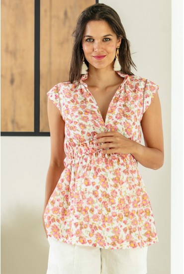 Top de grossesse Diva pivoine