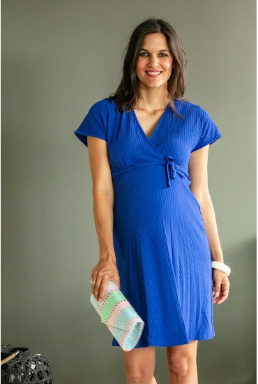 Robe de grossesse Isis jersey bleu