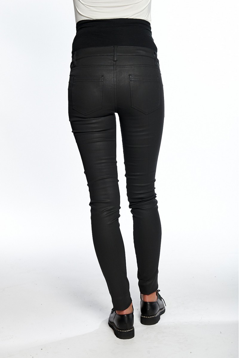 Black Pantalon De Grossesse En Denim Extensible Et Filiforme Pour