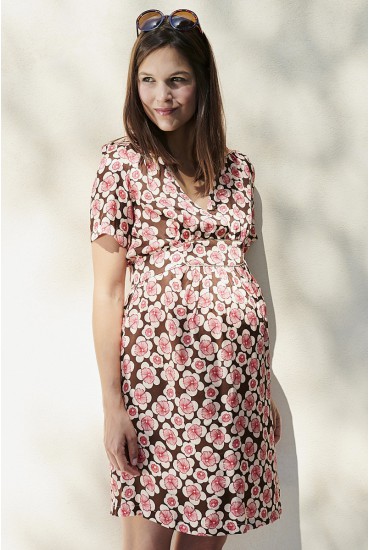 Robe grossesse courte imprimée
