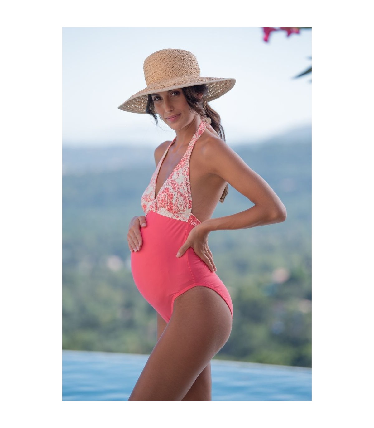 Maillot de bain grossesse 1 pièce Faro ENVIE DE FRAISE - noir