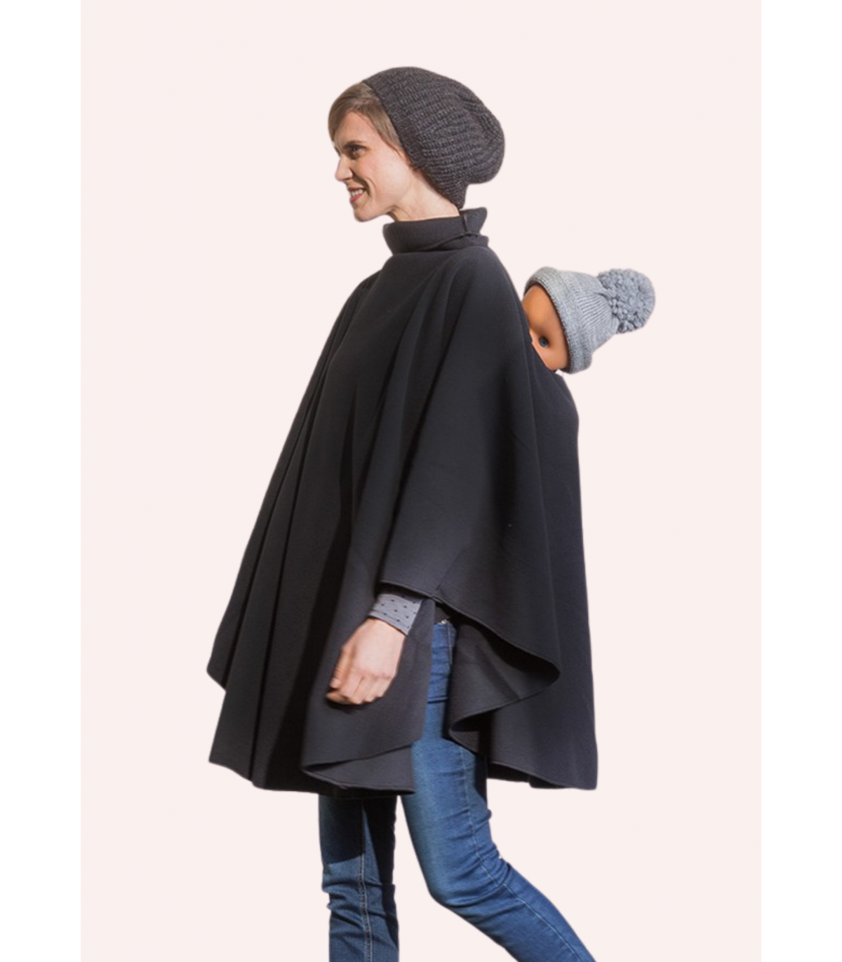 Poncho De Grossesse Et De Portage Noir