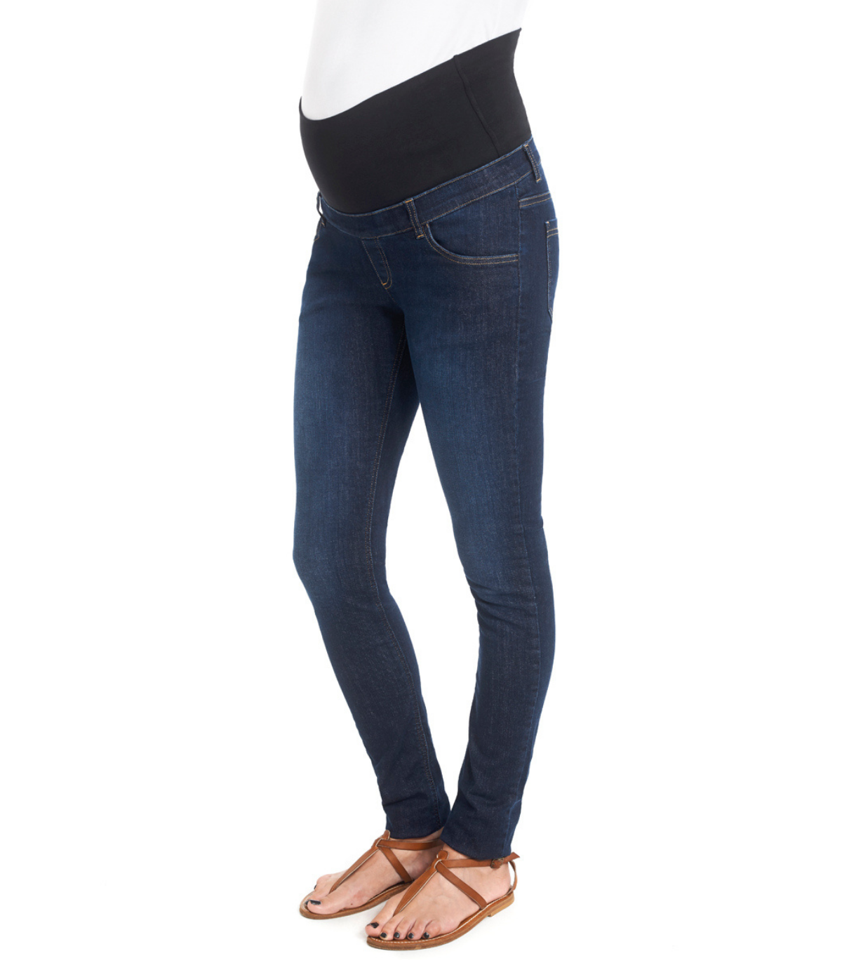 Pantalon slim de grossesse molleton aspect jean - denim stone, Vêtements de  grossesse